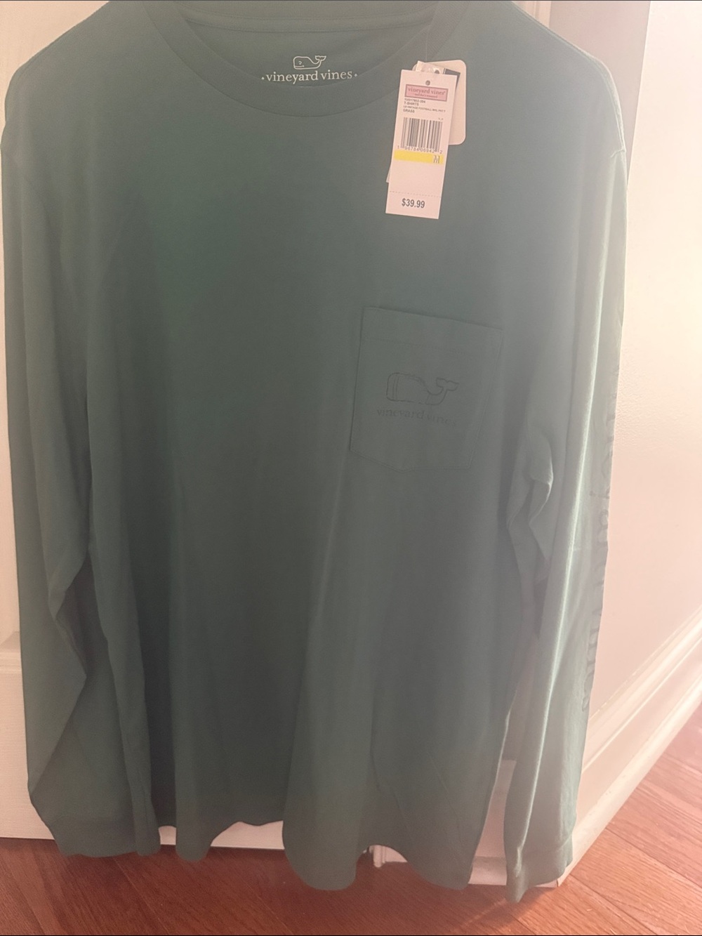 Vineyard Vines Men’s Long-Sleeve Pocket Tee - Teal Green